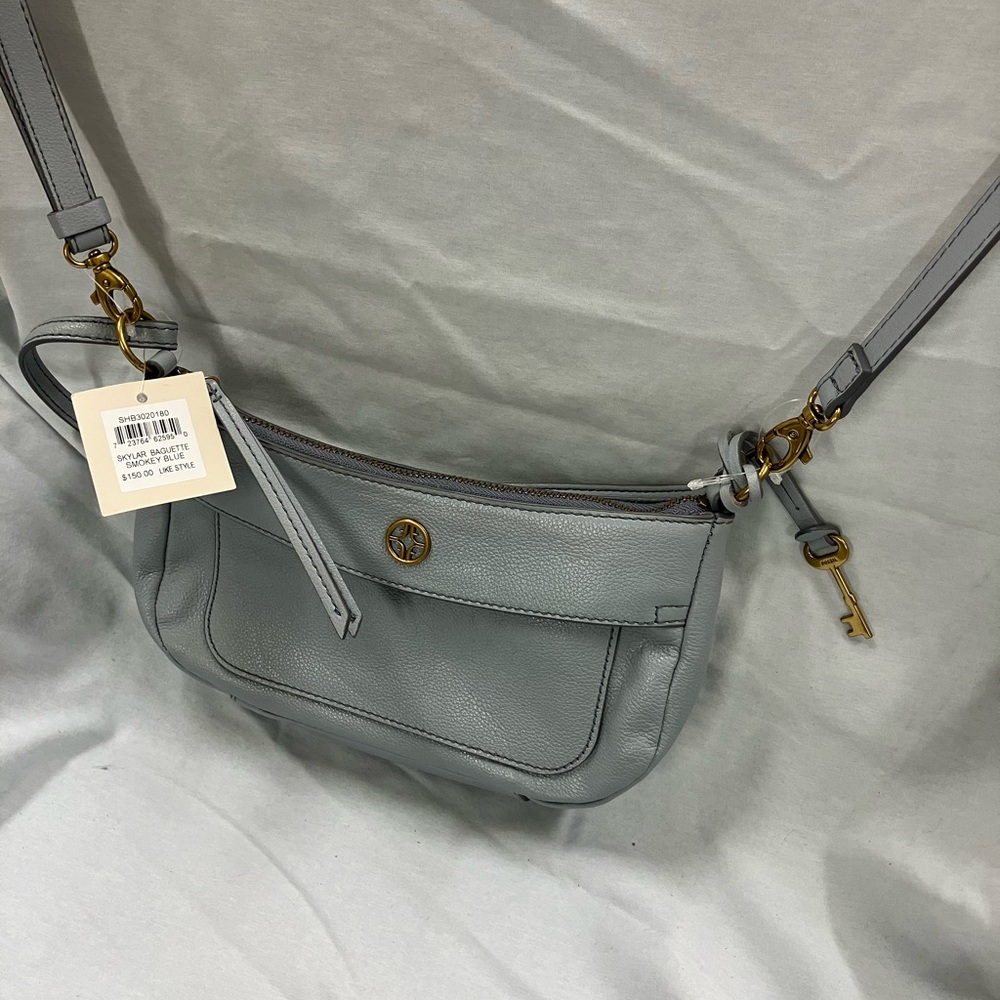 Fossil Skyler Baguette in Smokey Blue